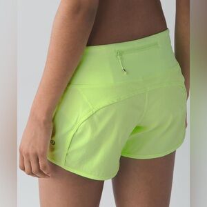 lululemon athletica Neon Green Athletic Shorts